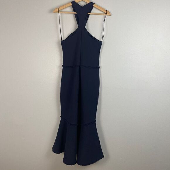 Cinq a Sept Dante fit & flare halter keyhole midi dress - Picture 12 of 15